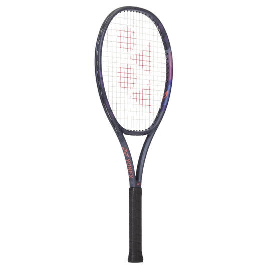 Yonex Tennis racket with a white strings pattern on a white background