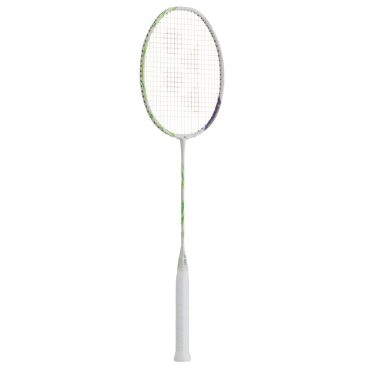 Badminton racket on a white background