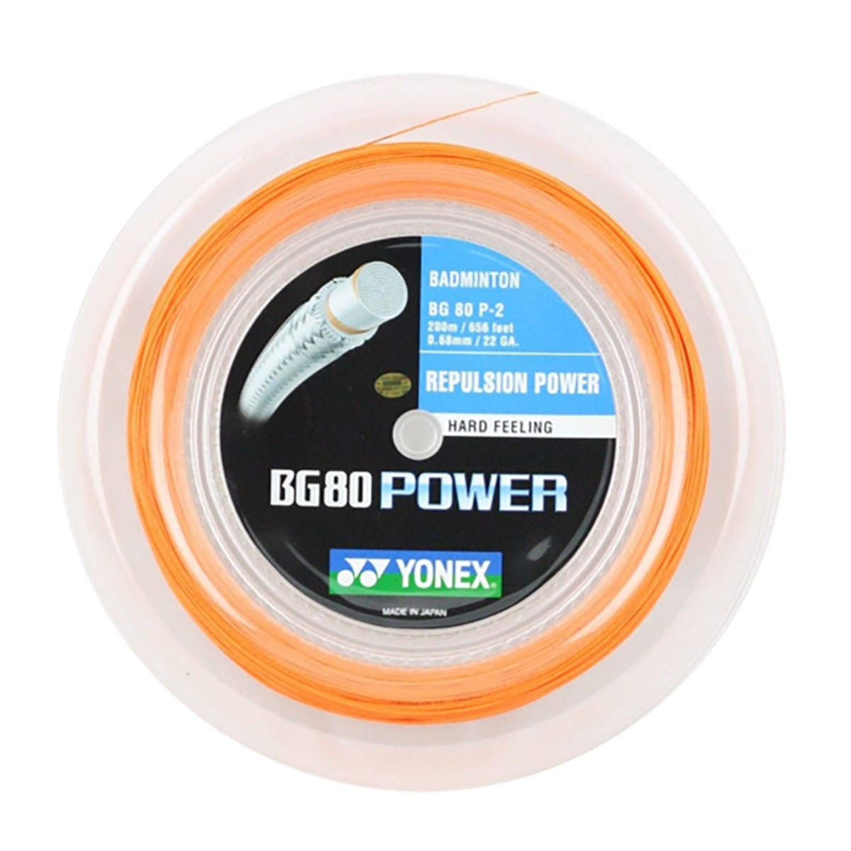 Yonex BG80 Power badminton string reel on a white background