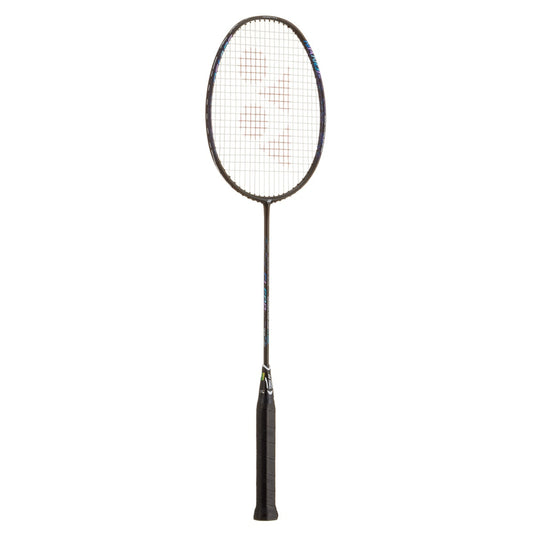 Badminton racket on a white background