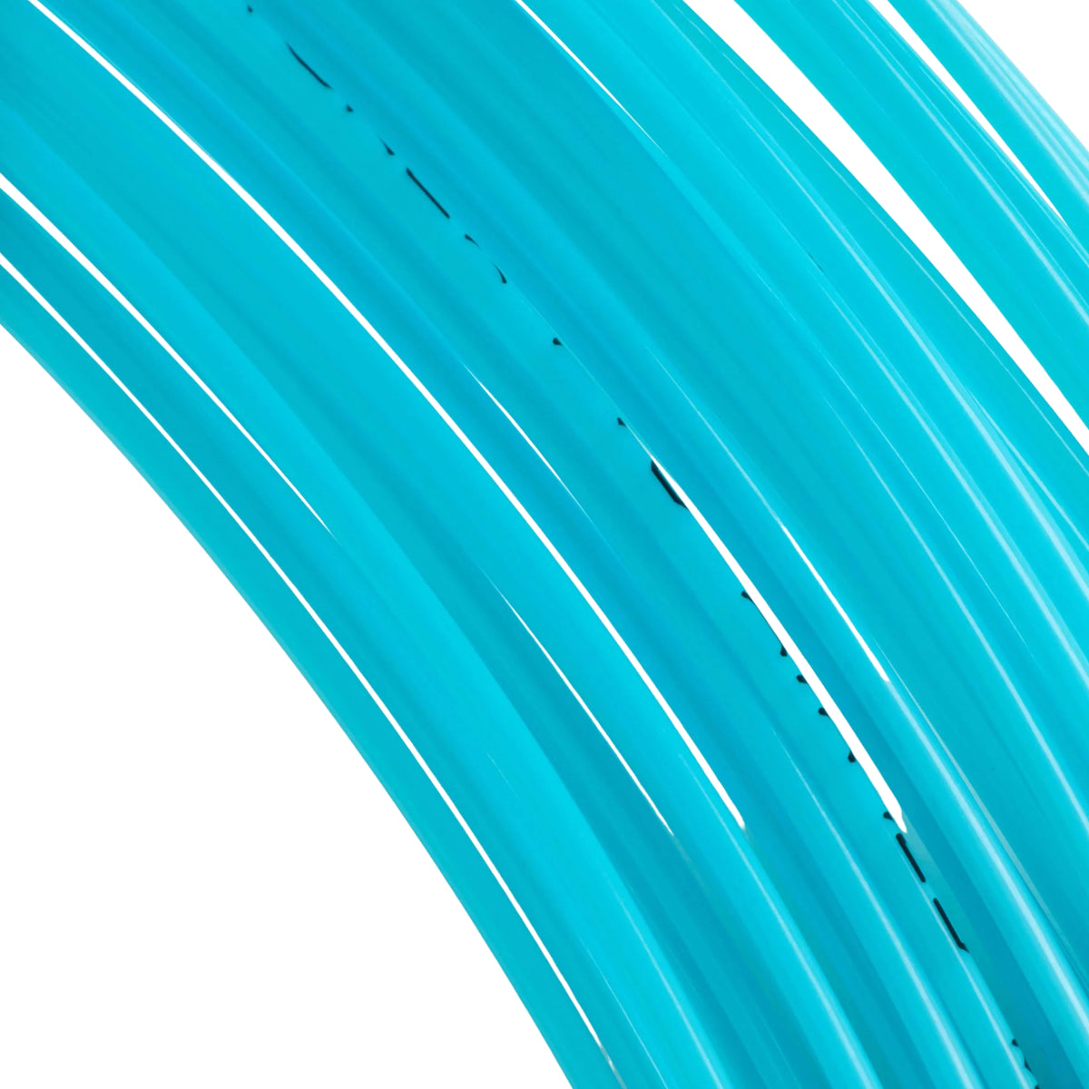 Yonex Polytour Air tennis string on a teal background