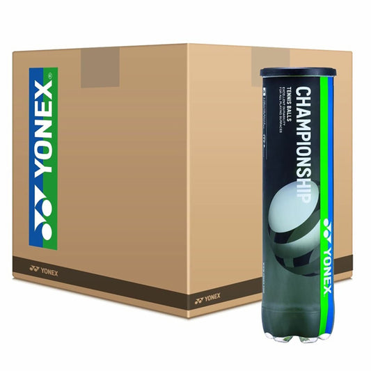 Yonex tennis ball canister and box on a white background