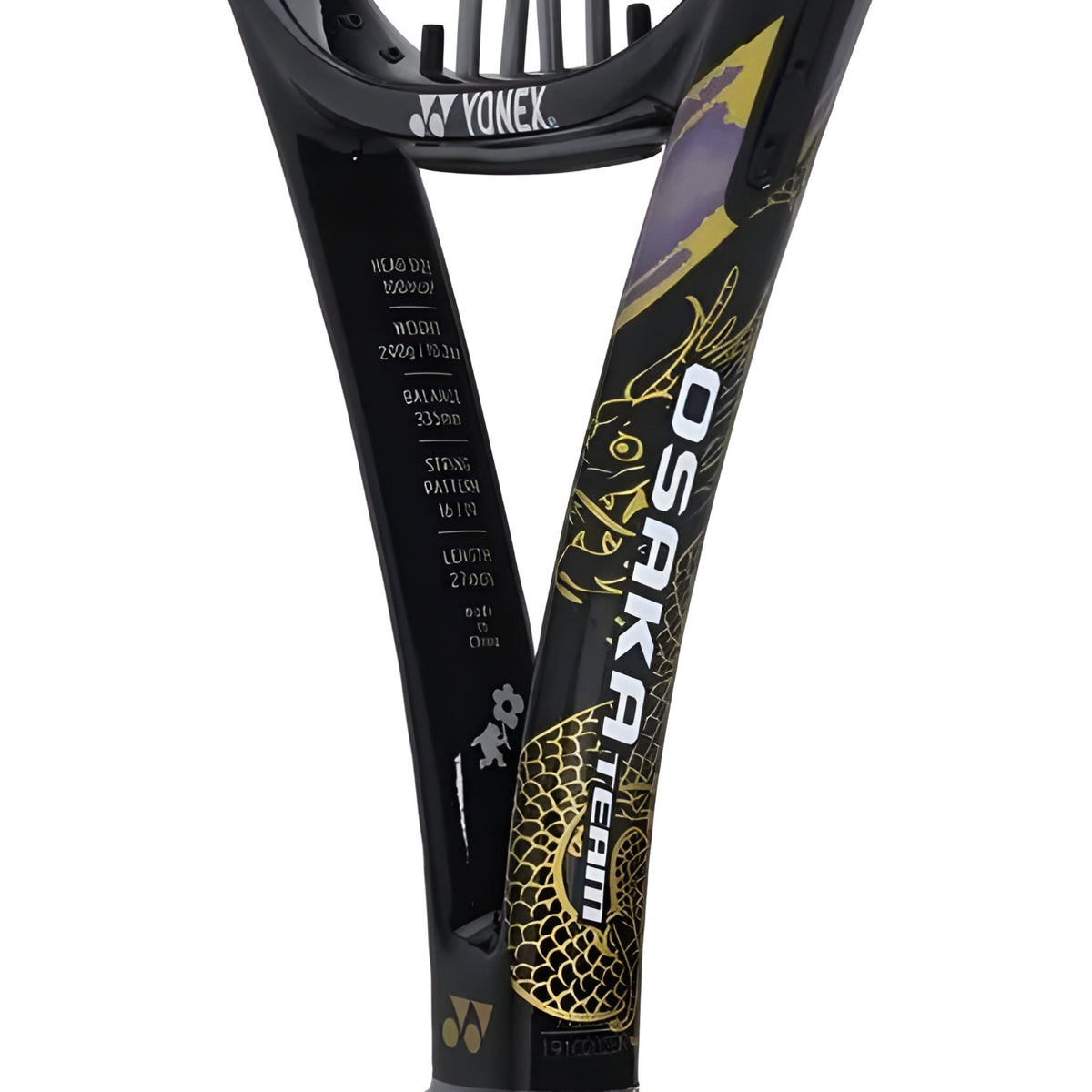 Yonex Osaka Team tennis racket on a white background