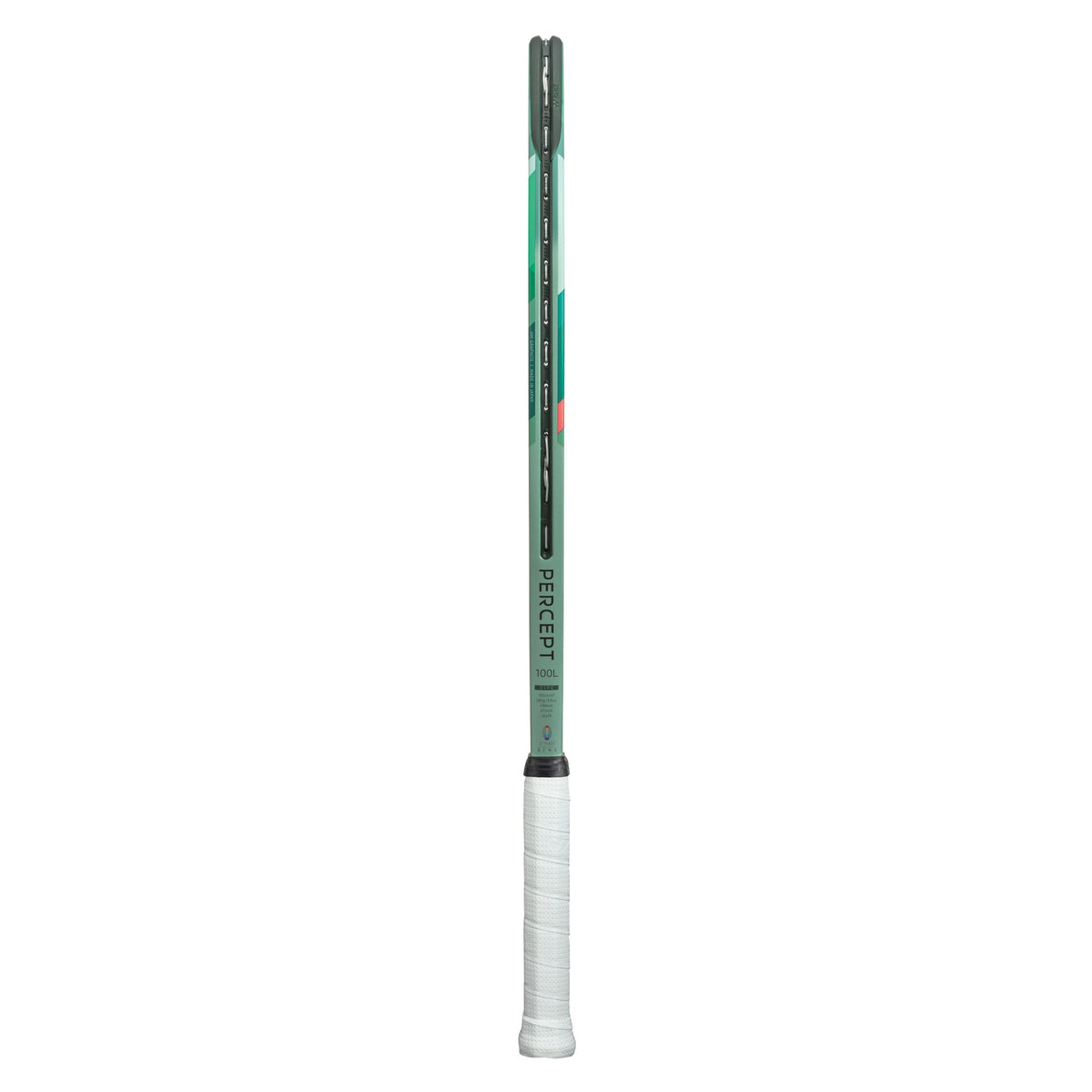 Yonex Tennis racket with a white and green design on a white background