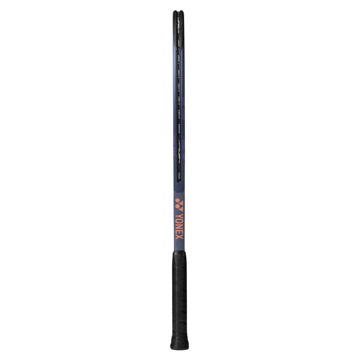 Yonex Tennis racket with a white strings pattern on a white background
