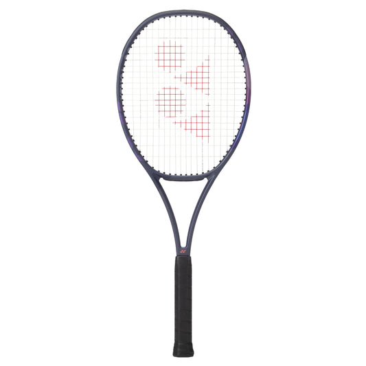 Yonex Tennis racket with a white strings pattern on a white background