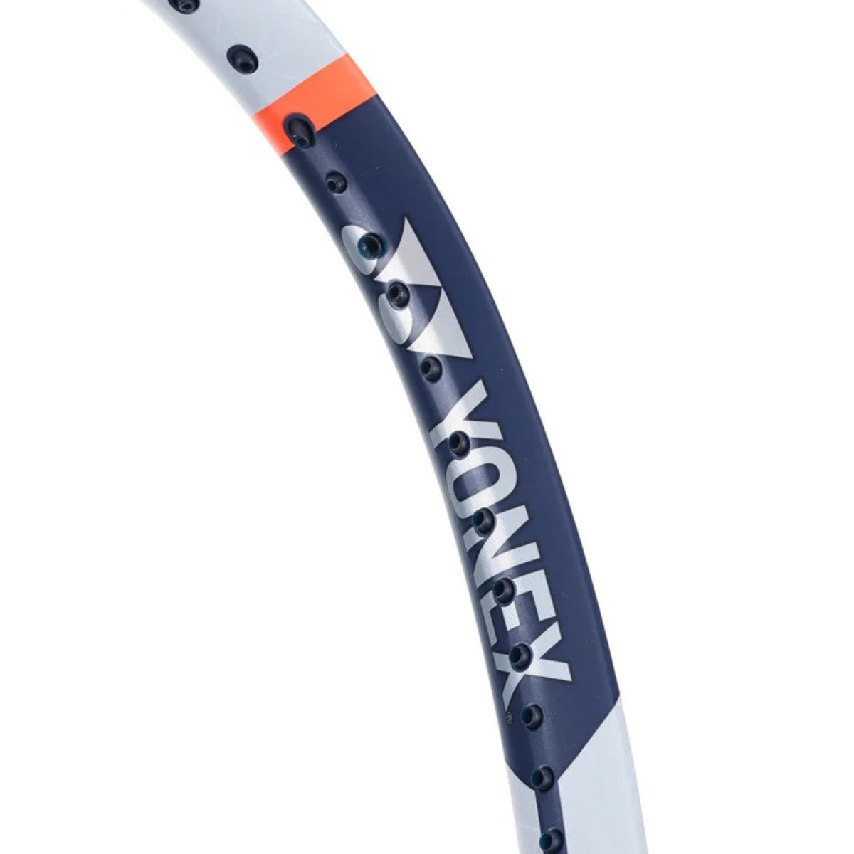 Yonex tennis racket frame on a white background