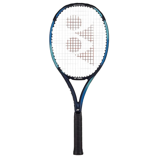 Yonex Tennis racket with a white strings pattern on a white background
