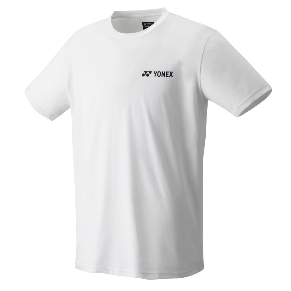 White t-shirt with Yonex logo on a white background
