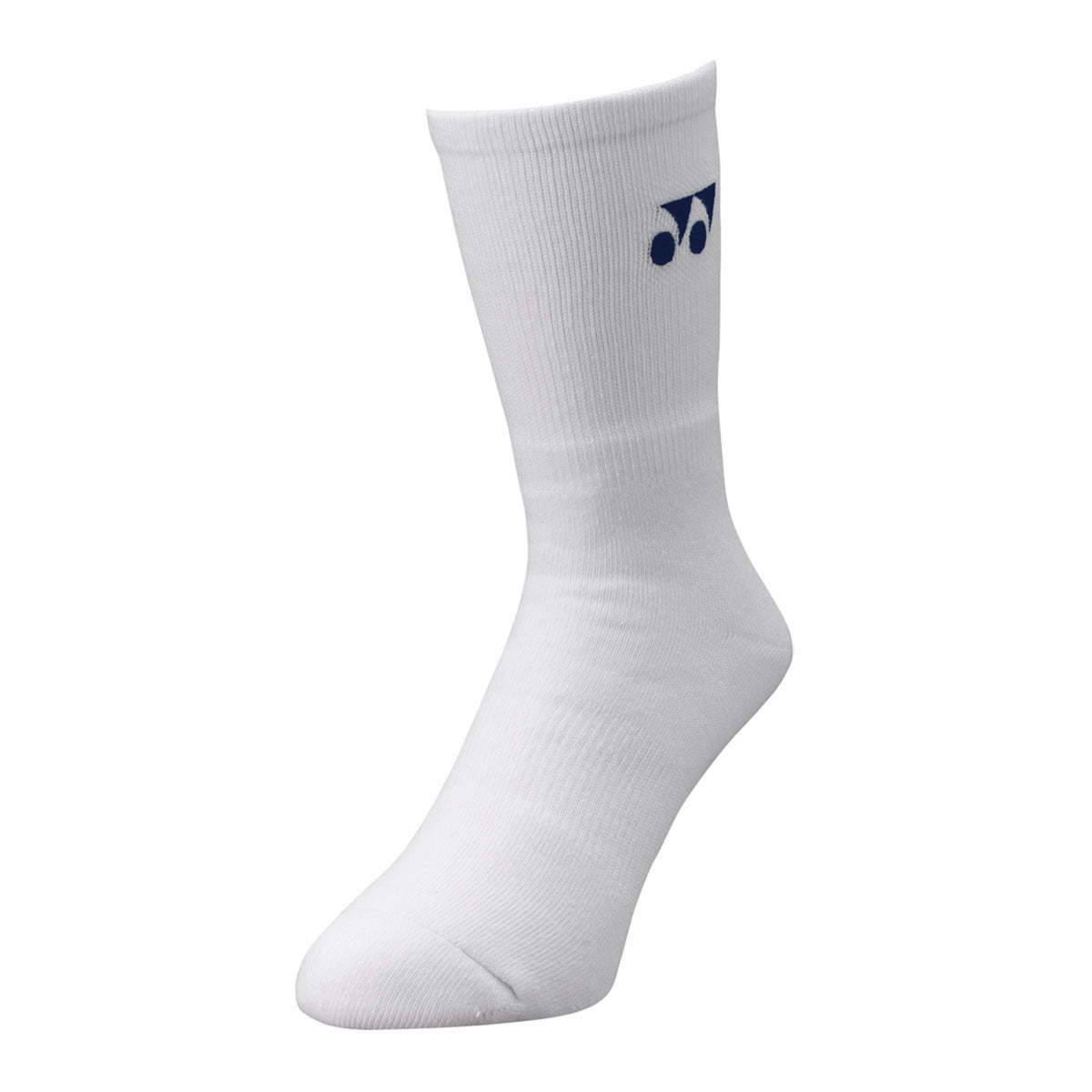 White sock with a logo on a white background