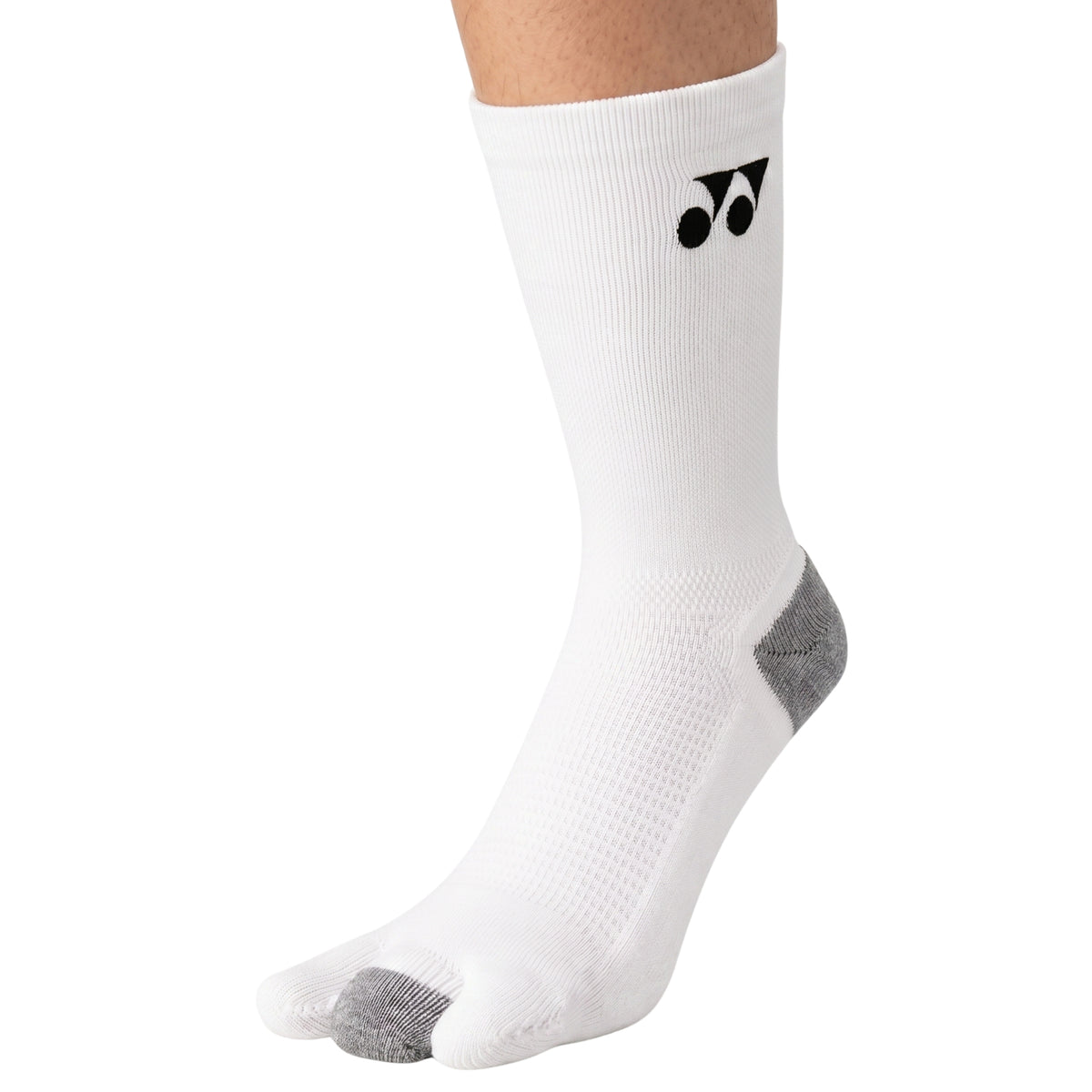 White sock with a logo on a white background
