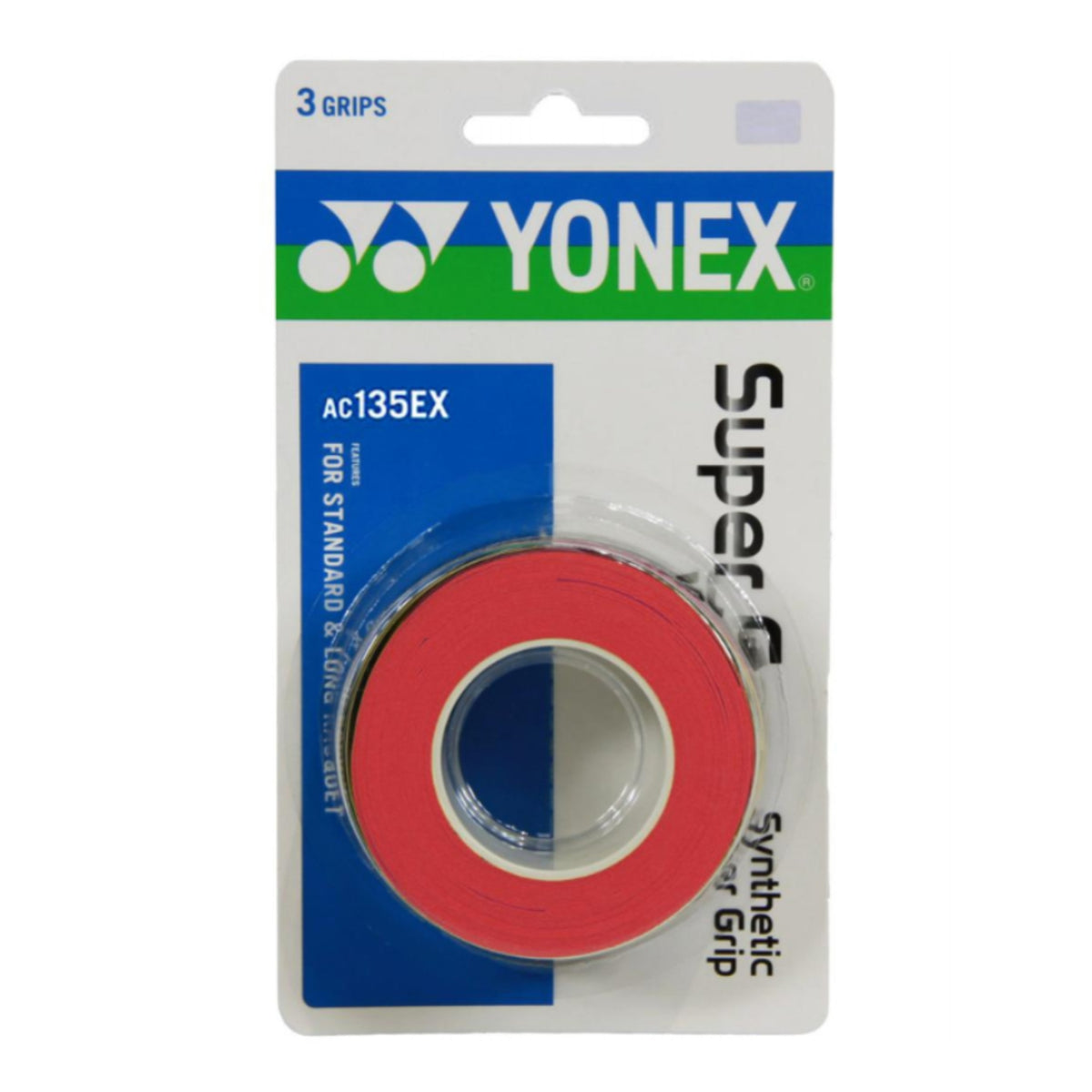 Yonex Super Grap synthetic grip packaging on a white background