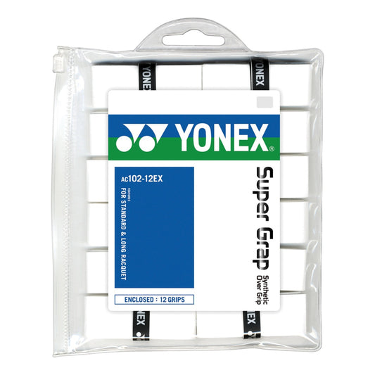 Yonex Super Grap tennis racket grip packaging on a white background