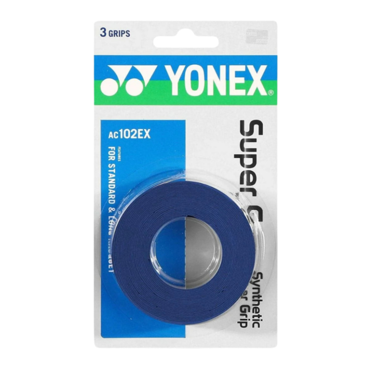 Yonex Super Grap tennis grip packaging on a white background