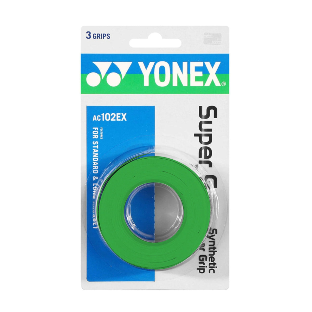 Yonex Super Grap synthetic grip packaging on a white background