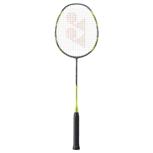 Badminton racket with a white background