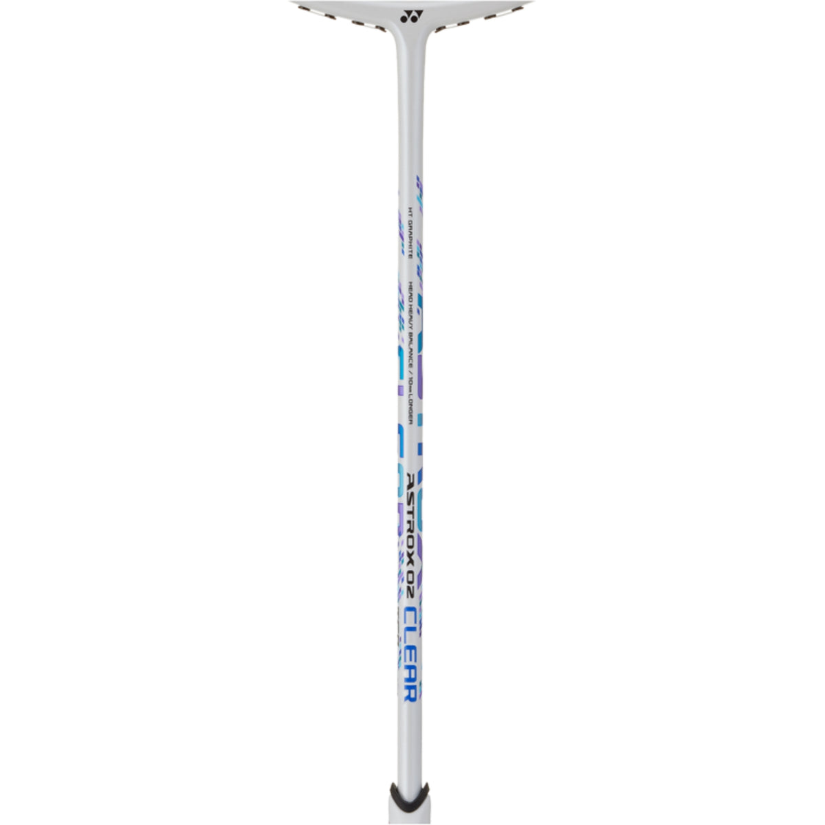 Badminton racket with 'Yonex' branding on a white background