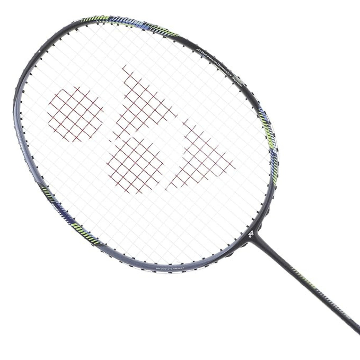 Badminton racket with a white background
