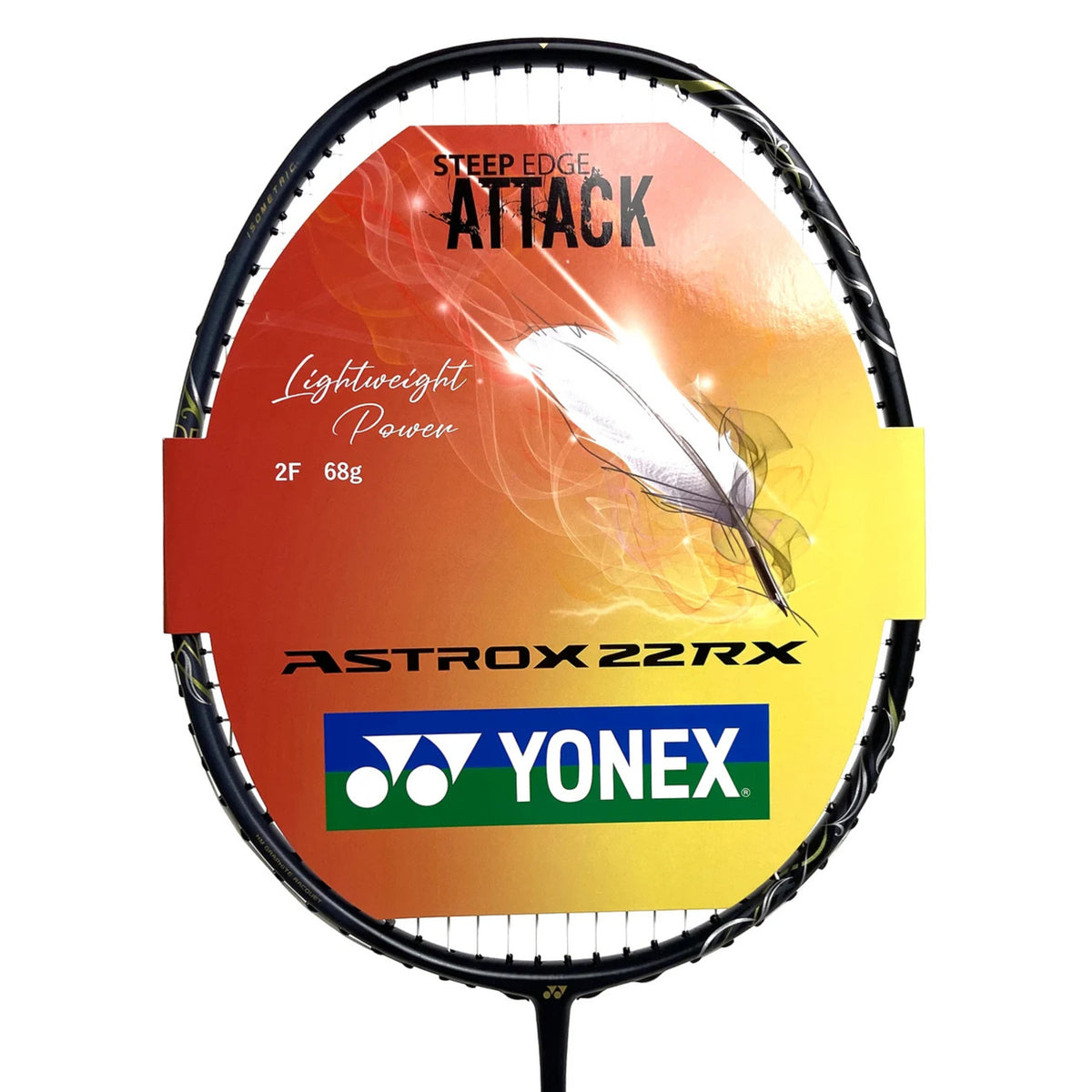 Yonex Astrox 22RX badminton racket with colorful label on a white background