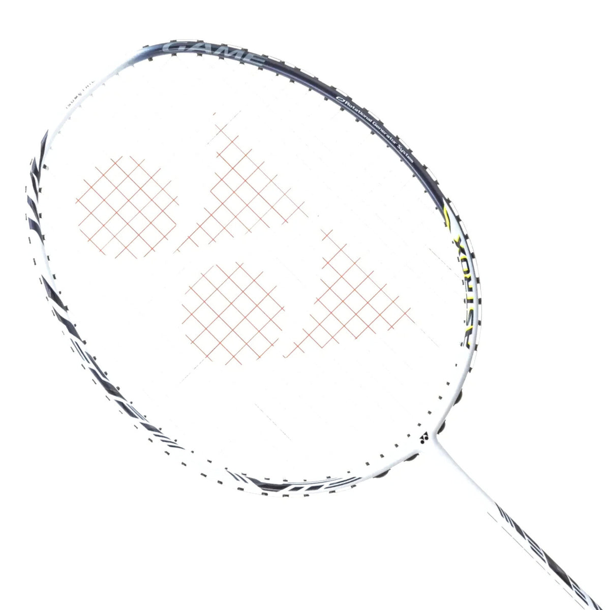 Badminton racket with a white background