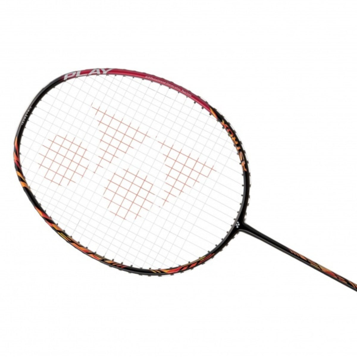 Badminton racket with a white background