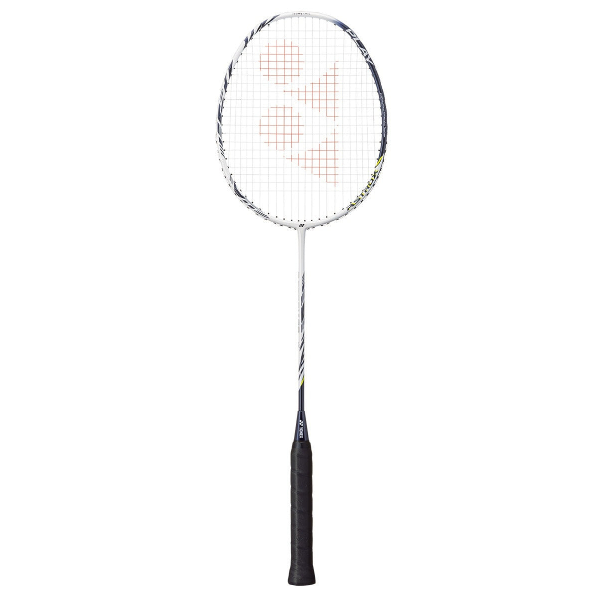 Badminton racket on a white background