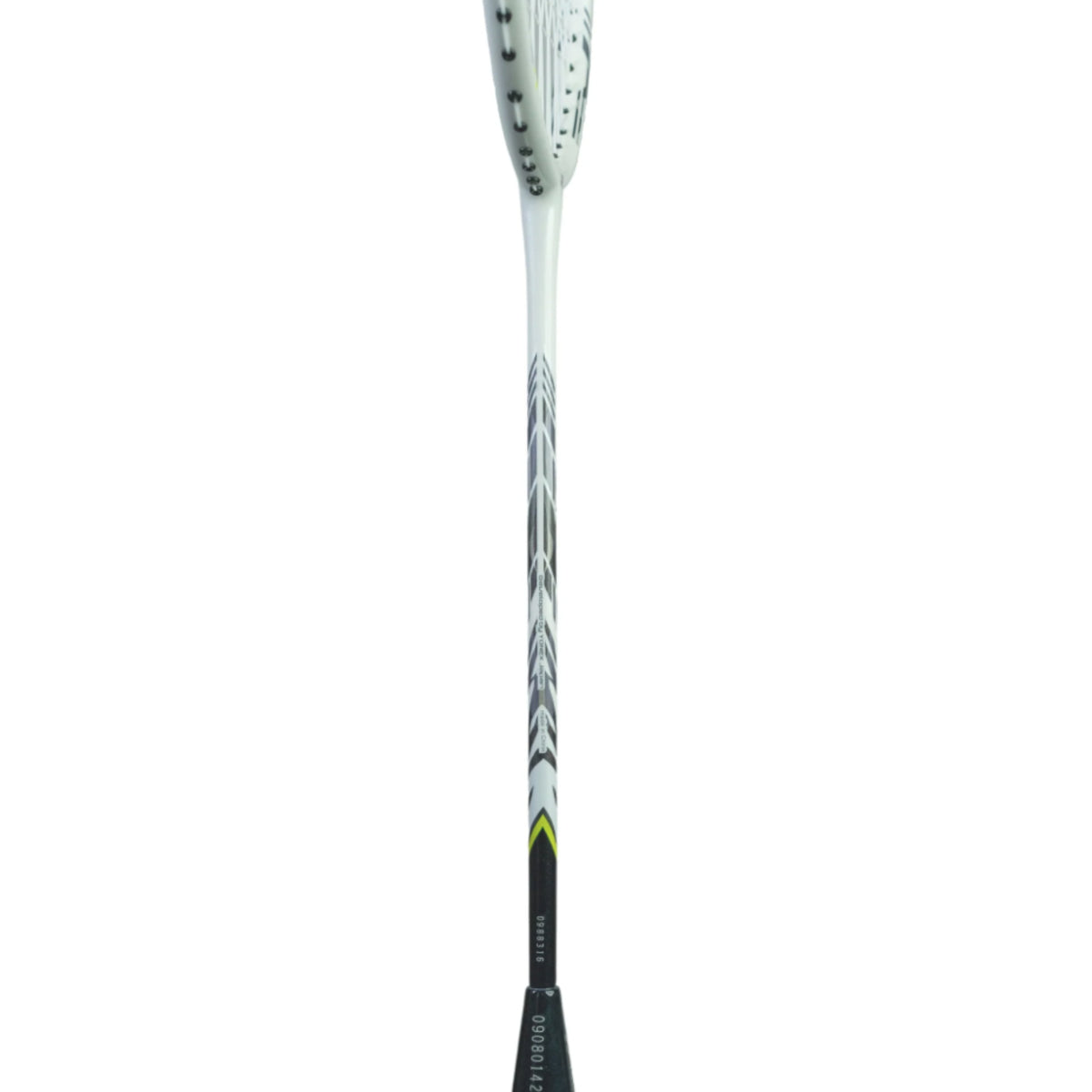 Badminton racket white design on a white background