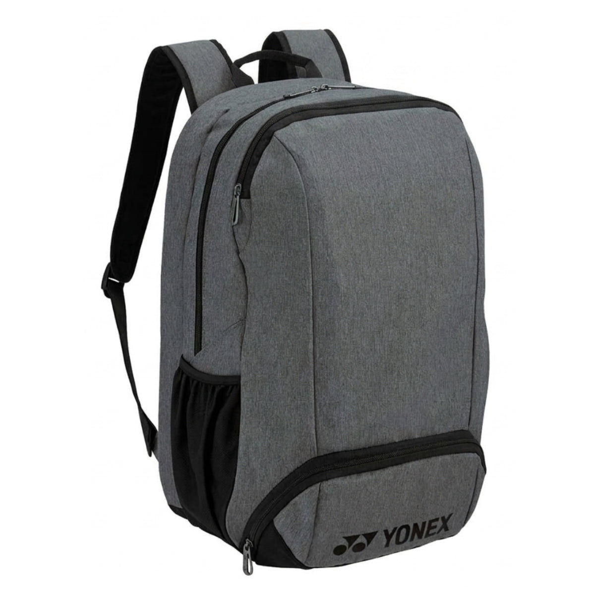 Gray backpack with black accents and Yonex logo on a white background
