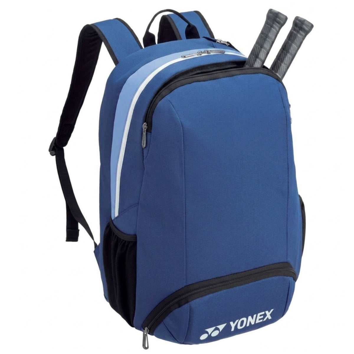 Blue backpack with Yonex branding on a white background
