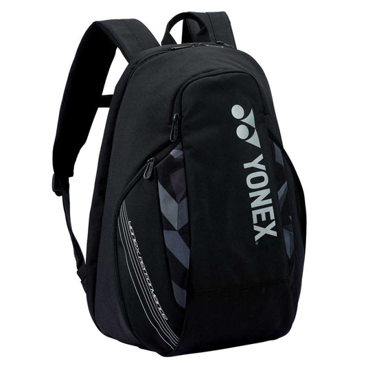 Black backpack with Yonex logo on a white background