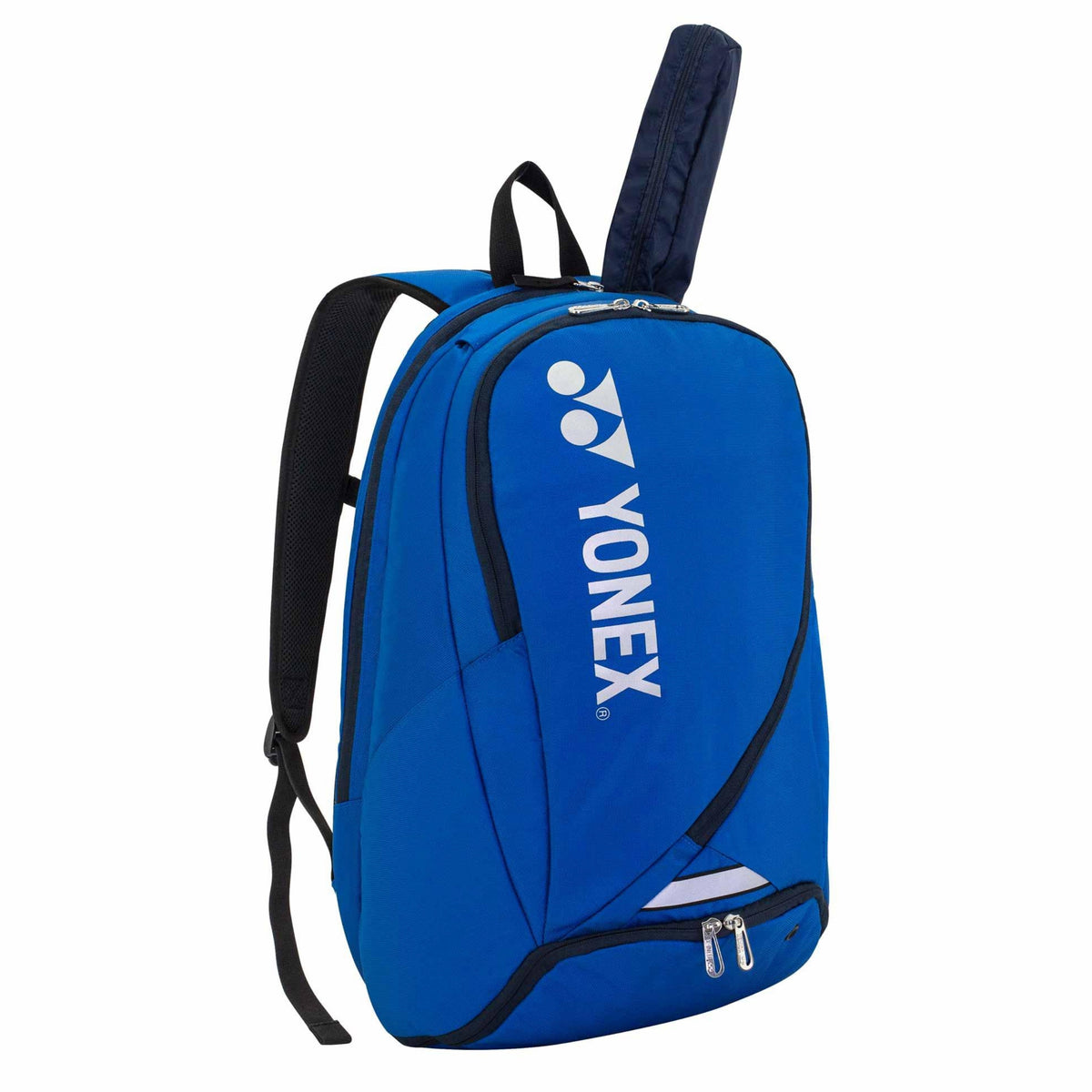 Blue backpack with Yonex logo on a white background