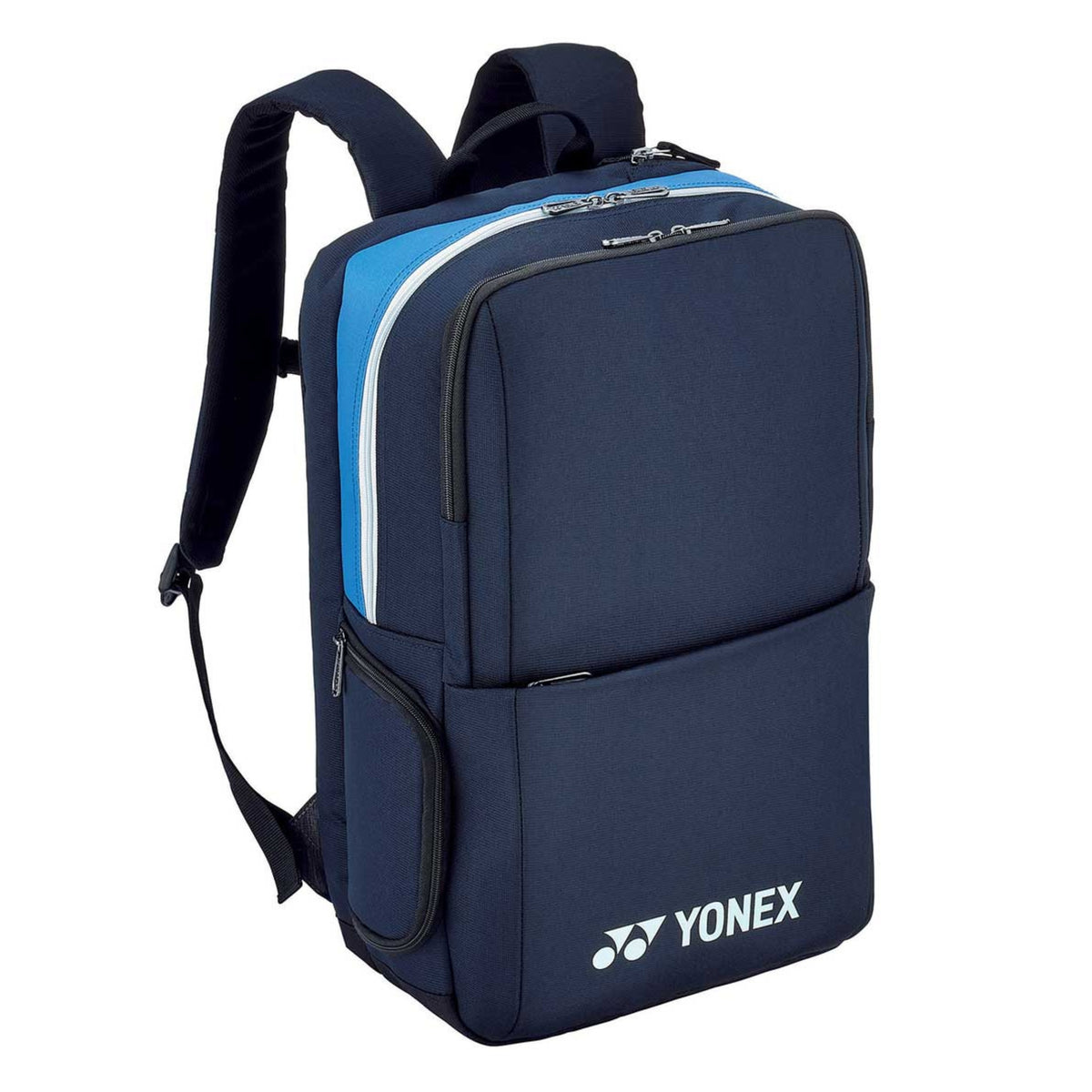 Navy blue backpack with Yonex logo on a white background