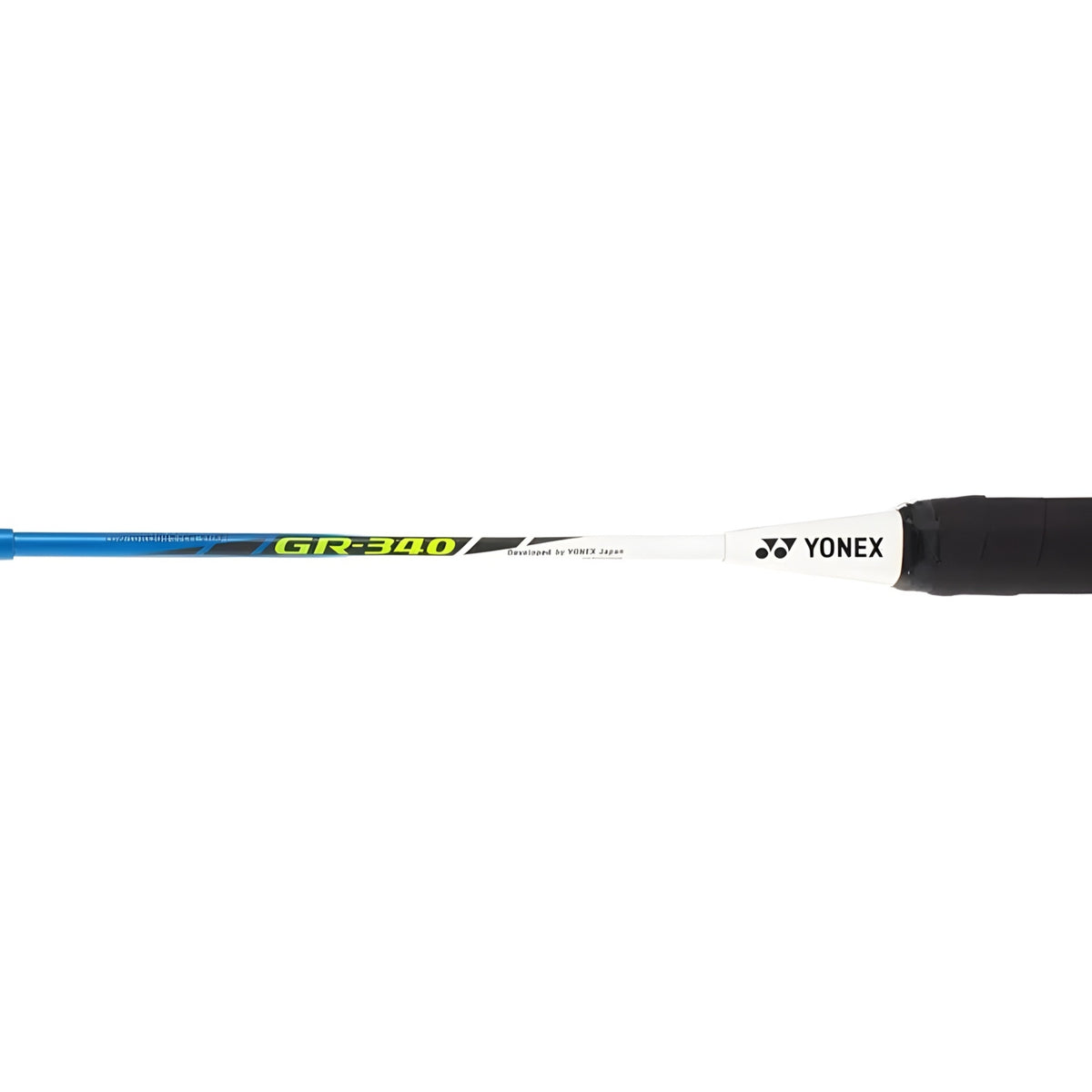 Yonex badminton racket with 'GR-340' on a white background