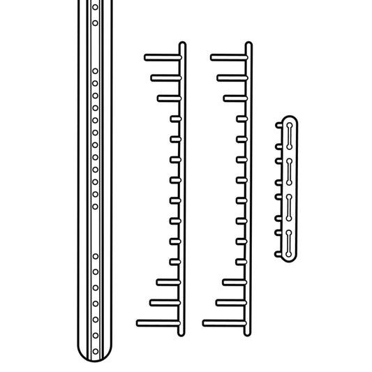 Set of grommets on a white background