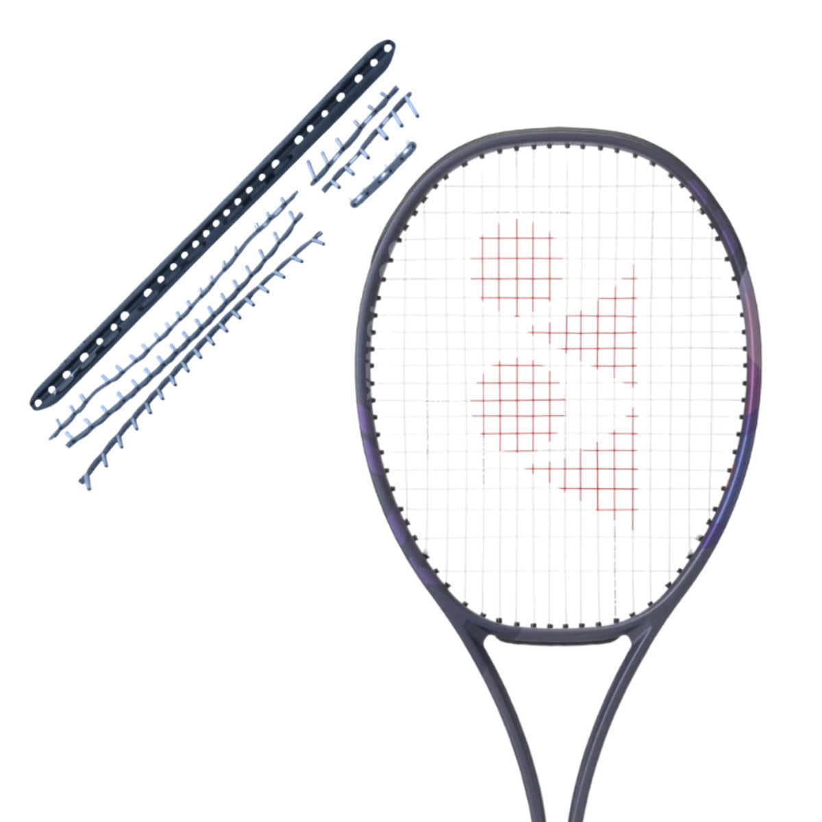 Grommets with a Yonex tennis racket