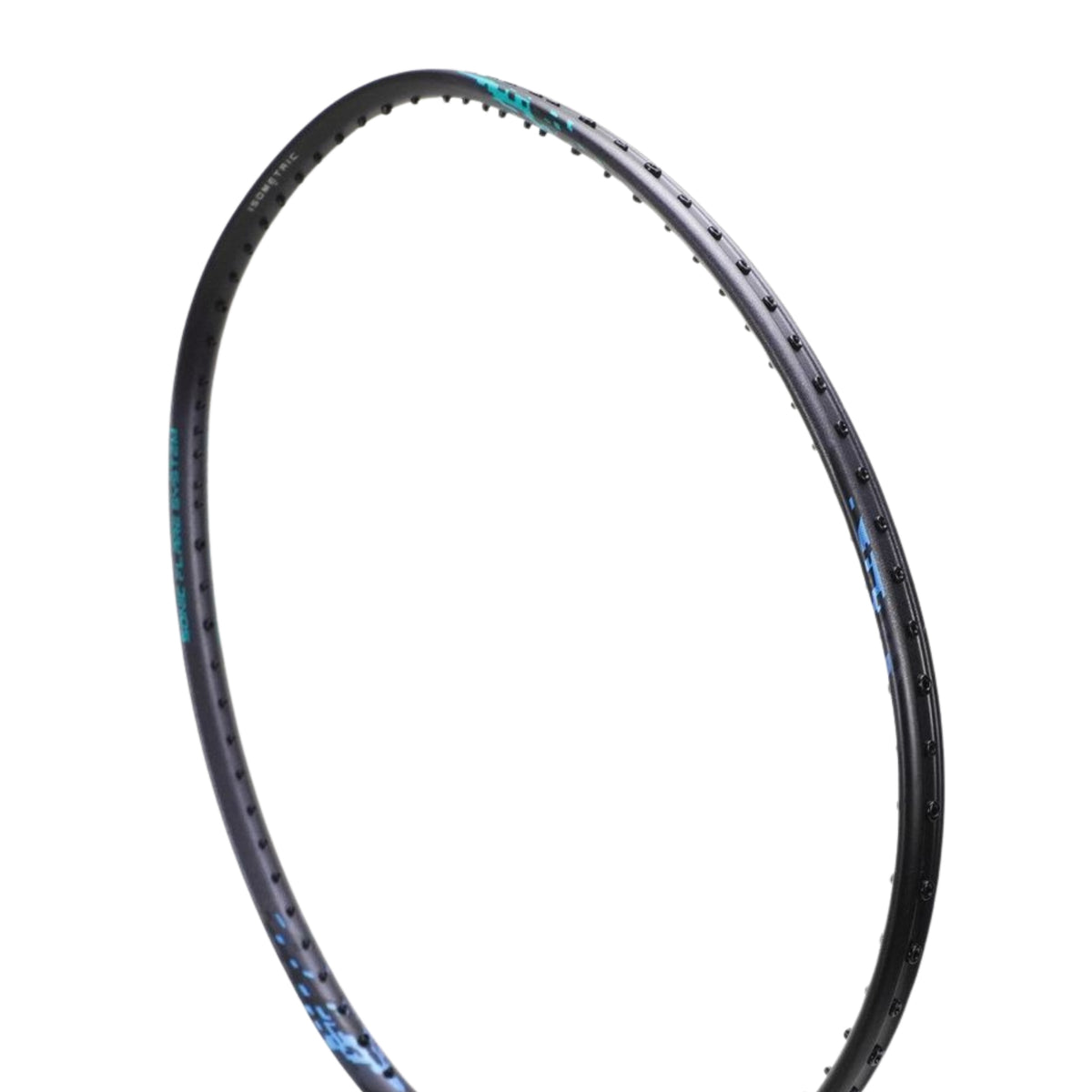 Badminton racket frame on a white background