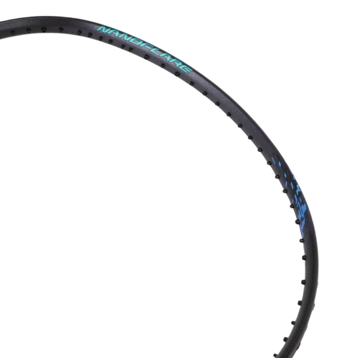 Badminton racket frame with 'Nanoflare' branding on a white background