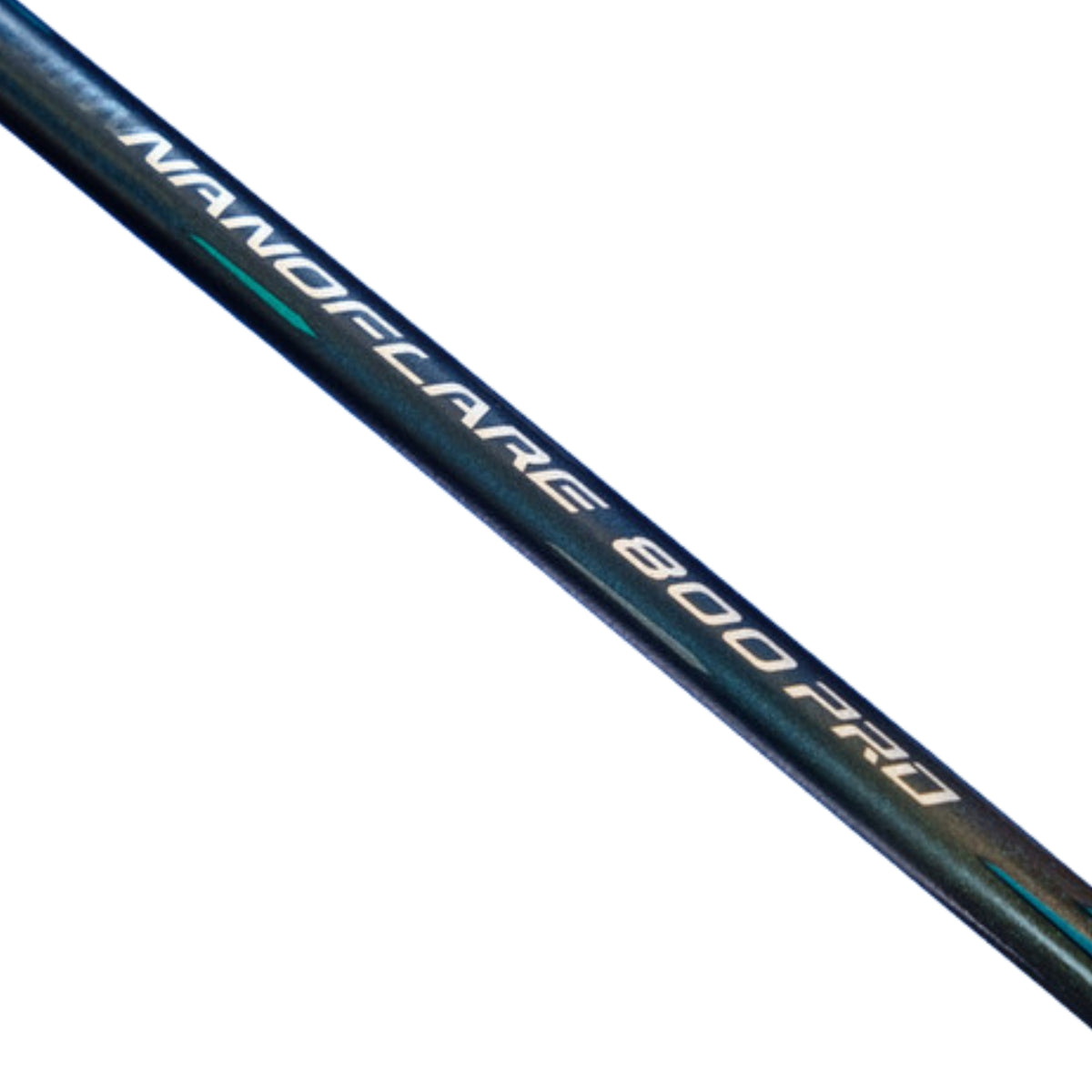 Badminton racket handle with 'Nanoflare 800 Pro' branding on a white background