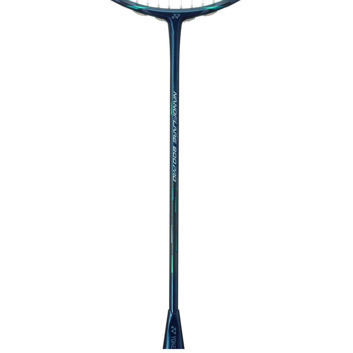 Badminton racket with brand name on a white background