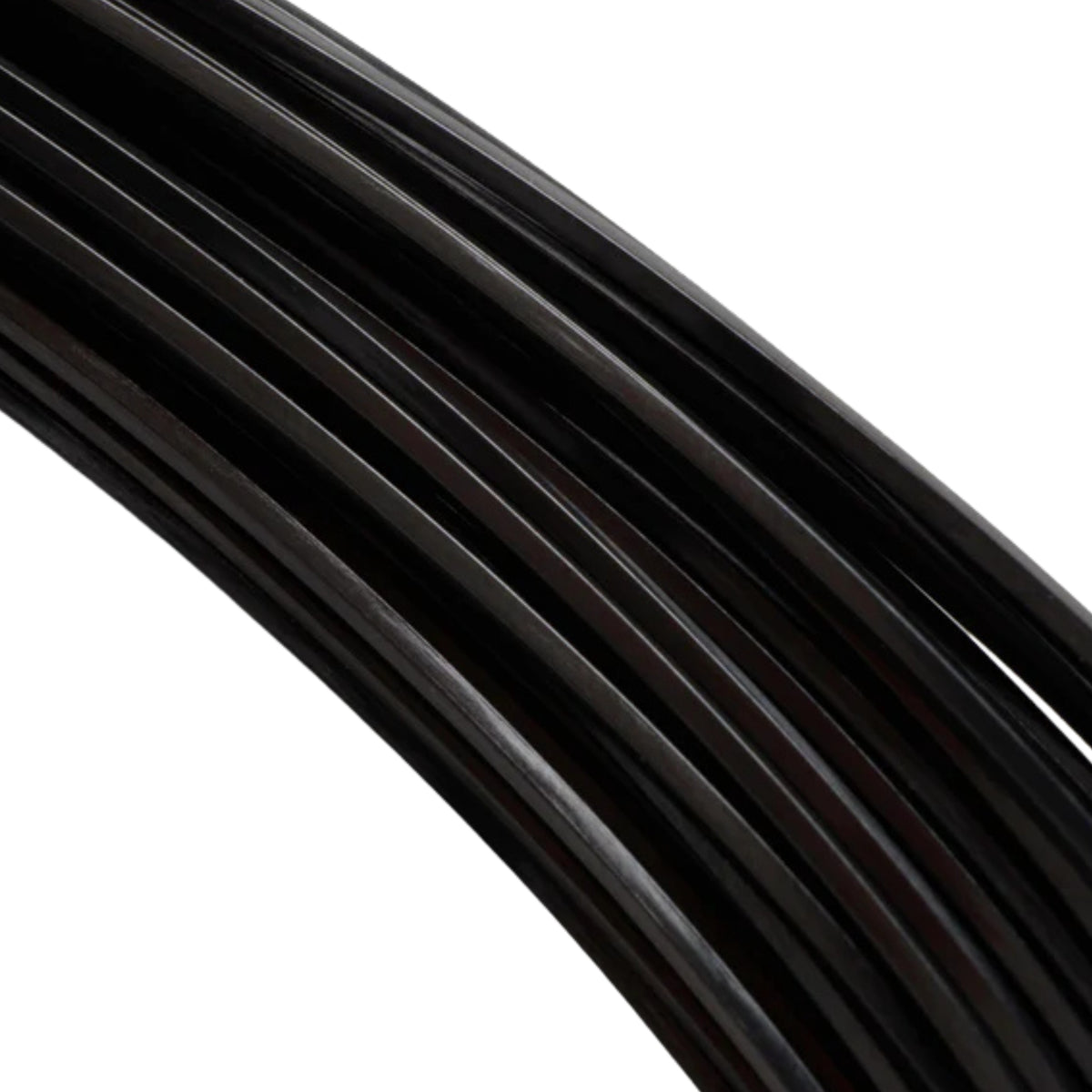 Close-up of a Yonex tennis string on a white background