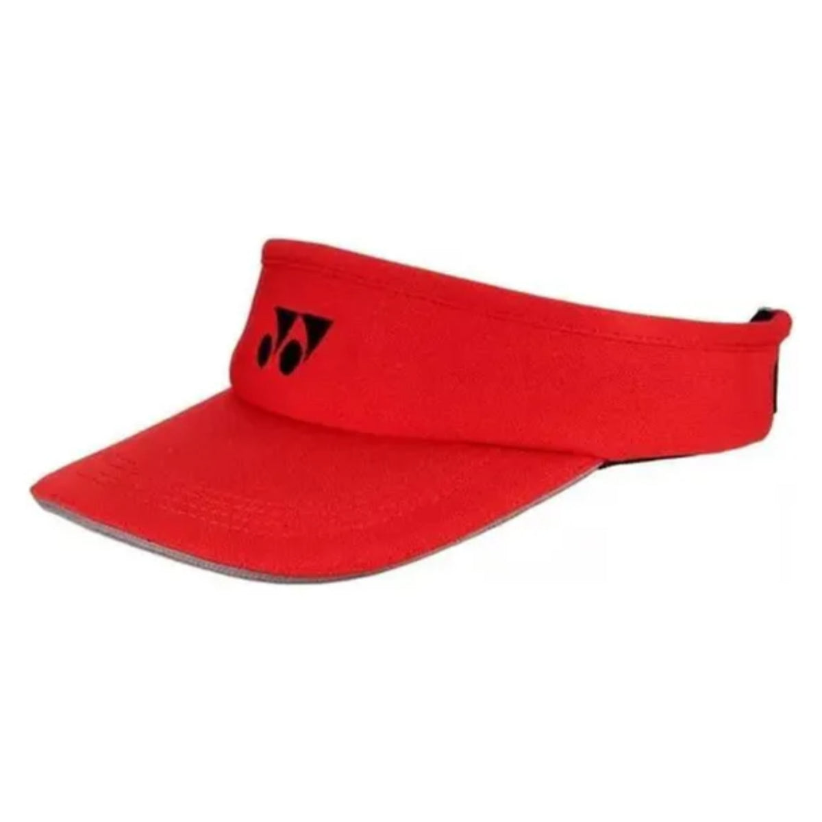 Red visor with a logo on a white background