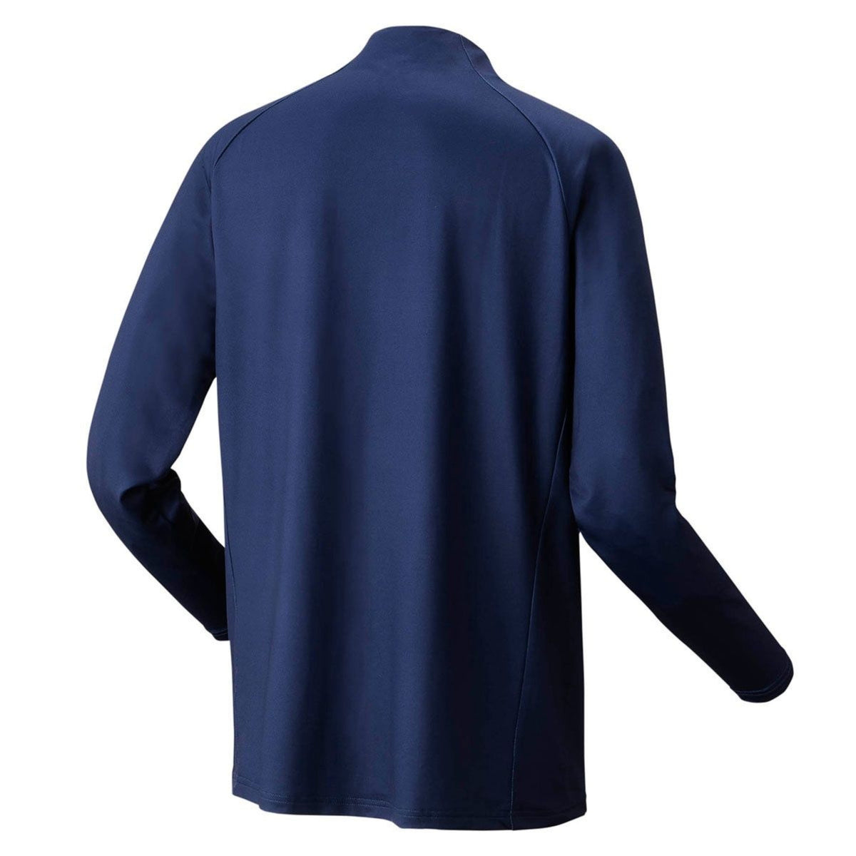 Navy blue long-sleeve shirt on a white background