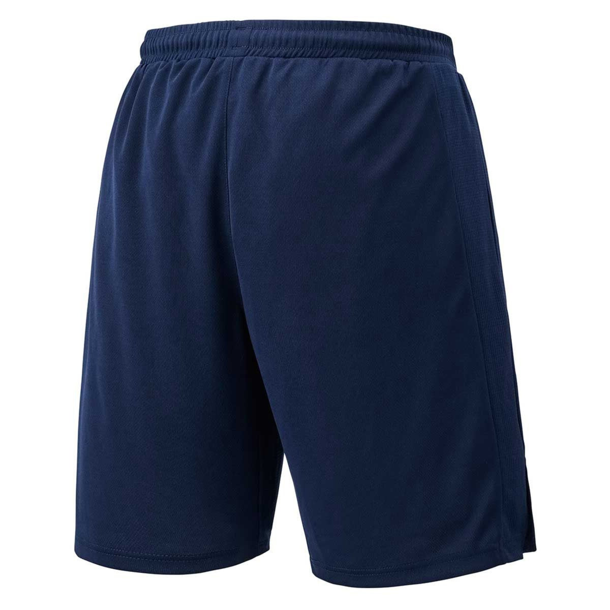 Navy blue shorts on a white background